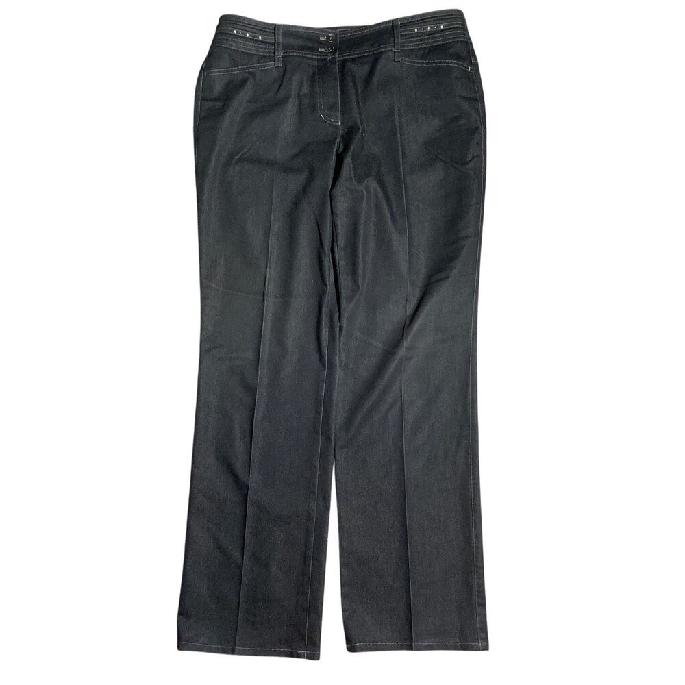Gerry Weber Black Studded Slim Pants Women’s 12 — Office, Classic, Glam